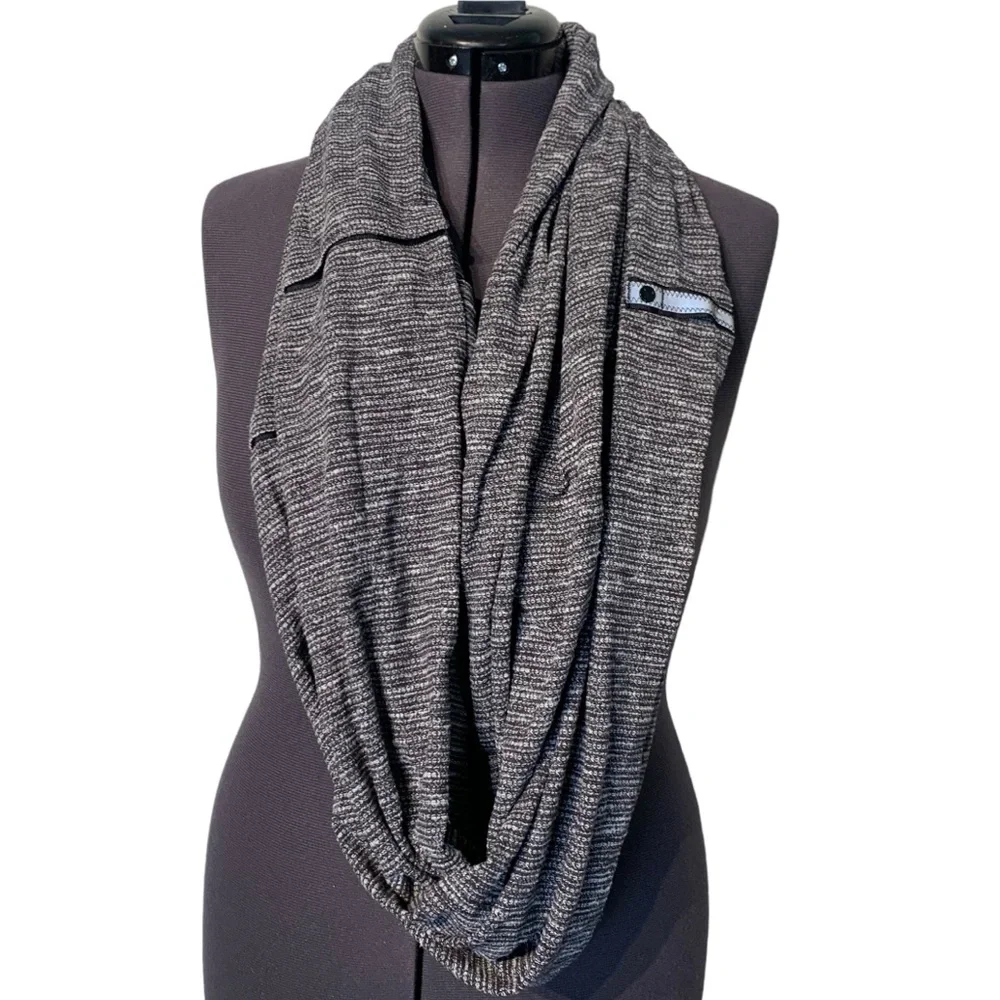 Lululemon Vinyasa Scarf Coco Pique‎ Black White Snap Wrap OS